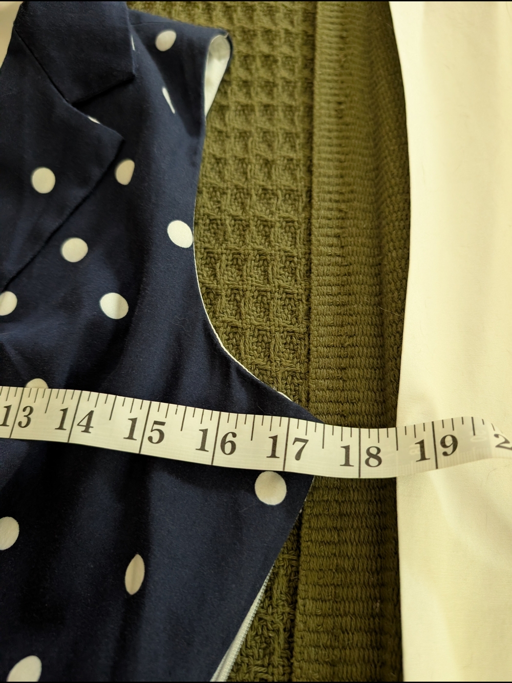 Anne Klein Navy and White Polka Dot Sleeveless Midi Dress - Picture 4 of 6